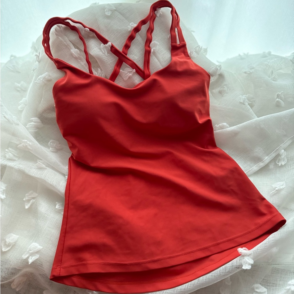 Orange Basin & Range yoga / workout / snowboarding tank
